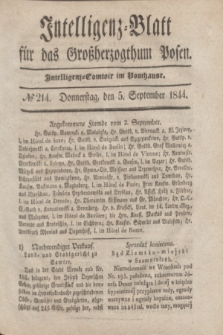 Intelligenz-Blatt für das Großherzogthum Posen. 1844, № 214 (5 September)