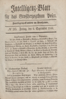 Intelligenz-Blatt für das Großherzogthum Posen. 1844, № 215 (6 September)