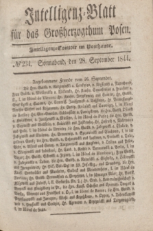 Intelligenz-Blatt für das Großherzogthum Posen. 1844, № 234 (28 September)