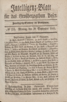 Intelligenz-Blatt für das Großherzogthum Posen. 1844, № 235 (30 September)