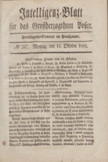 Intelligenz-Blatt für das Großherzogthum Posen. 1844, № 247 (14 Oktober) + dod.