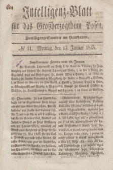 Intelligenz-Blatt für das Großherzogthum Posen. 1845, № 11 (13 Januar) + dod.