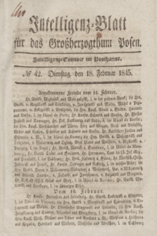 Intelligenz-Blatt für das Großherzogthum Posen. 1845, № 42 (18 Februar)