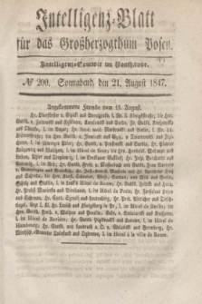 Intelligenz-Blatt für das Großherzogthum Posen. 1847, № 200 (21 August)