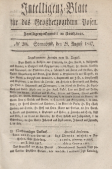 Intelligenz-Blatt für das Großherzogthum Posen. 1847, № 206 (28 August) + dod.