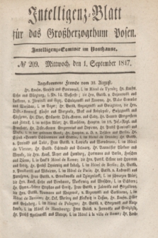 Intelligenz-Blatt für das Großherzogthum Posen. 1847, № 209 (1 September) + dod.