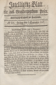 Intelligenz-Blatt für das Großherzogthum Posen. 1847, № 211 (3 September)