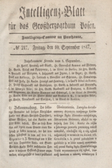 Intelligenz-Blatt für das Großherzogthum Posen. 1847, № 217 (10 September)