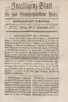 Intelligenz-Blatt für das Großherzogthum Posen. 1847, № 223 (17 September)