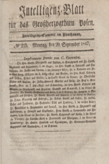 Intelligenz-Blatt für das Großherzogthum Posen. 1847, № 225 (20 September)