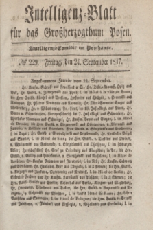Intelligenz-Blatt für das Großherzogthum Posen. 1847, № 229 (24 September)