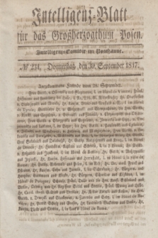 Intelligenz-Blatt für das Großherzogthum Posen. 1847, № 234 (30 September) + dod.