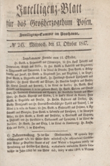 Intelligenz-Blatt für das Großherzogthum Posen. 1847, № 245 (13 Oktober)