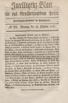 Intelligenz-Blatt für das Großherzogthum Posen. 1847, № 255 (25 Oktober)