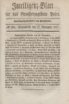 Intelligenz-Blatt für das Großherzogthum Posen. 1847, № 284 (27 November)