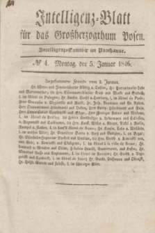 Intelligenz-Blatt für das Großherzogthum Posen. 1846, № 4 (5 Januar) + dod.