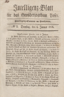 Intelligenz-Blatt für das Großherzogthum Posen. 1846, № 5 (6 Januar)