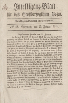 Intelligenz-Blatt für das Großherzogthum Posen. 1846, № 48 (25 Februar)