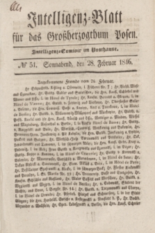 Intelligenz-Blatt für das Großherzogthum Posen. 1846, № 51 (28 Februar)