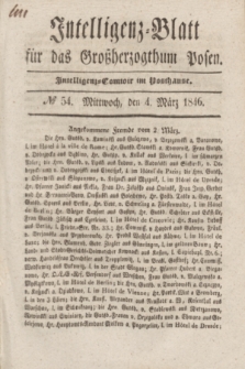 Intelligenz-Blatt für das Großherzogthum Posen. 1846, № 54 (4 März)