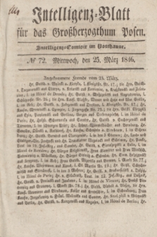 Intelligenz-Blatt für das Großherzogthum Posen. 1846, № 72 (25 März)