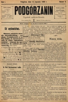 Podgórzanin : tygodnik społeczno-literacki. 1900, nr 3