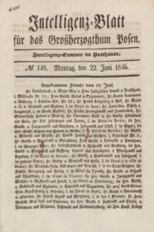 Intelligenz-Blatt für das Großherzogthum Posen. 1846, № 148 (22 Juni) + dod.