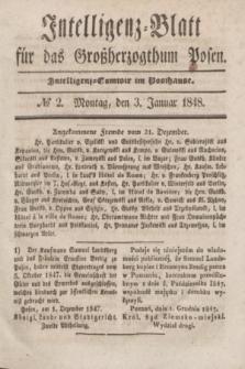 Intelligenz-Blatt für das Großherzogthum Posen. 1848, № 2 (3 Januar)