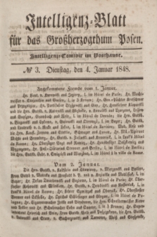 Intelligenz-Blatt für das Großherzogthum Posen. 1848, № 3 (4 Januar)