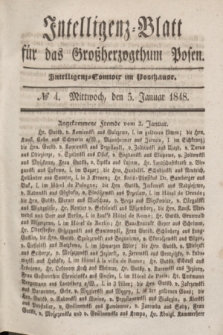 Intelligenz-Blatt für das Großherzogthum Posen. 1848, № 4 (5 Januar)