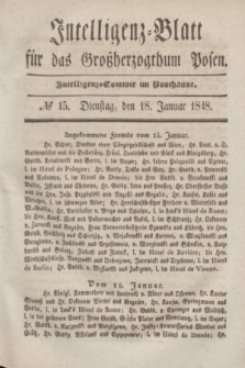 Intelligenz-Blatt für das Großherzogthum Posen. 1848, № 15 (18 Januar)
