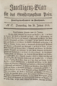 Intelligenz-Blatt für das Großherzogthum Posen. 1848, № 17 (20 Januar)