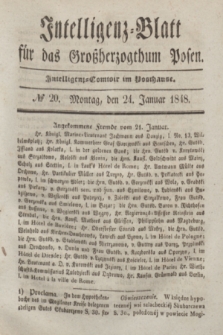 Intelligenz-Blatt für das Großherzogthum Posen. 1848, № 20 (24 Januar) + dod.