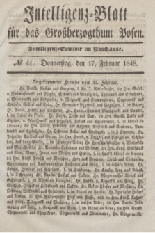 Intelligenz-Blatt für das Großherzogthum Posen. 1848, № 41 (17 Februar)
