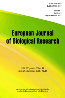 European Journal of Biological Research. Vol. 7, 2017, no. 3