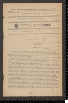 Agencja Zachodnia. R.1, nr 10/11 (22 listopada 1943)