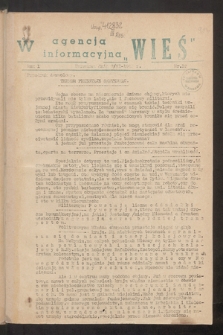 Agencja Informacyjna „Wieś”. R.1, nr 19 (9 czerwca 1943)