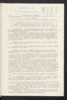 Agencja Informacyjna „Wieś”. R.1, nr 26 (13 lipca 1943)
