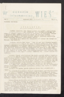 Agencja Informacyjna „Wieś”. R.1, nr 26 A (27 lipca 1943)