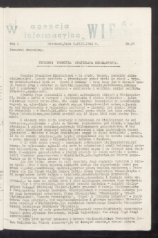 Agencja Informacyjna „Wieś”. R.1, nr 27 (3 sierpnia 1943)