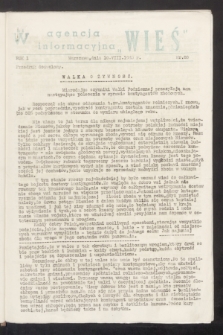 Agencja Informacyjna „Wieś”. R.1, nr 28 (10 sierpnia 1943)