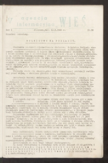 Agencja Informacyjna „Wieś”. R.1, nr 38 (12 października 1943)
