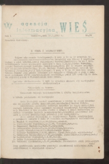 Agencja Informacyjna „Wieś”. R.1, nr 39 (19 października 1943)