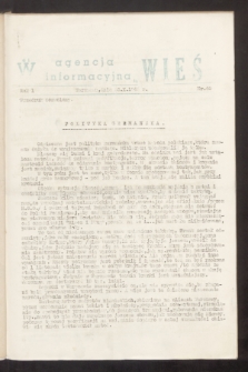 Agencja Informacyjna „Wieś”. R.1, nr 40 (26 października 1943)