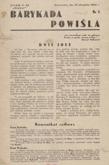 Barykada Powiśla. 1944, nr 5 (10 sierpnia)