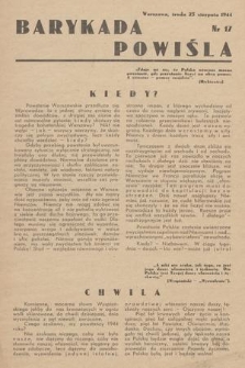 Barykada Powiśla. 1944, nr 17 (23 sierpnia)