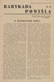Barykada Powiśla. 1944, nr 20 (26 sierpnia)