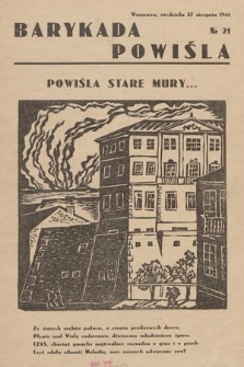 Barykada Powiśla. 1944, nr 21 (27 sierpnia)
