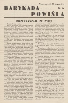Barykada Powiśla. 1944, nr 24 (30 sierpnia)