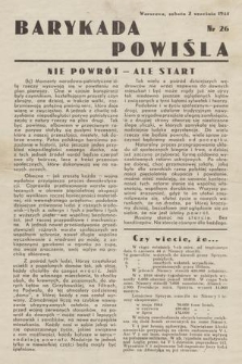 Barykada Powiśla. 1944, nr 26 (2 września)